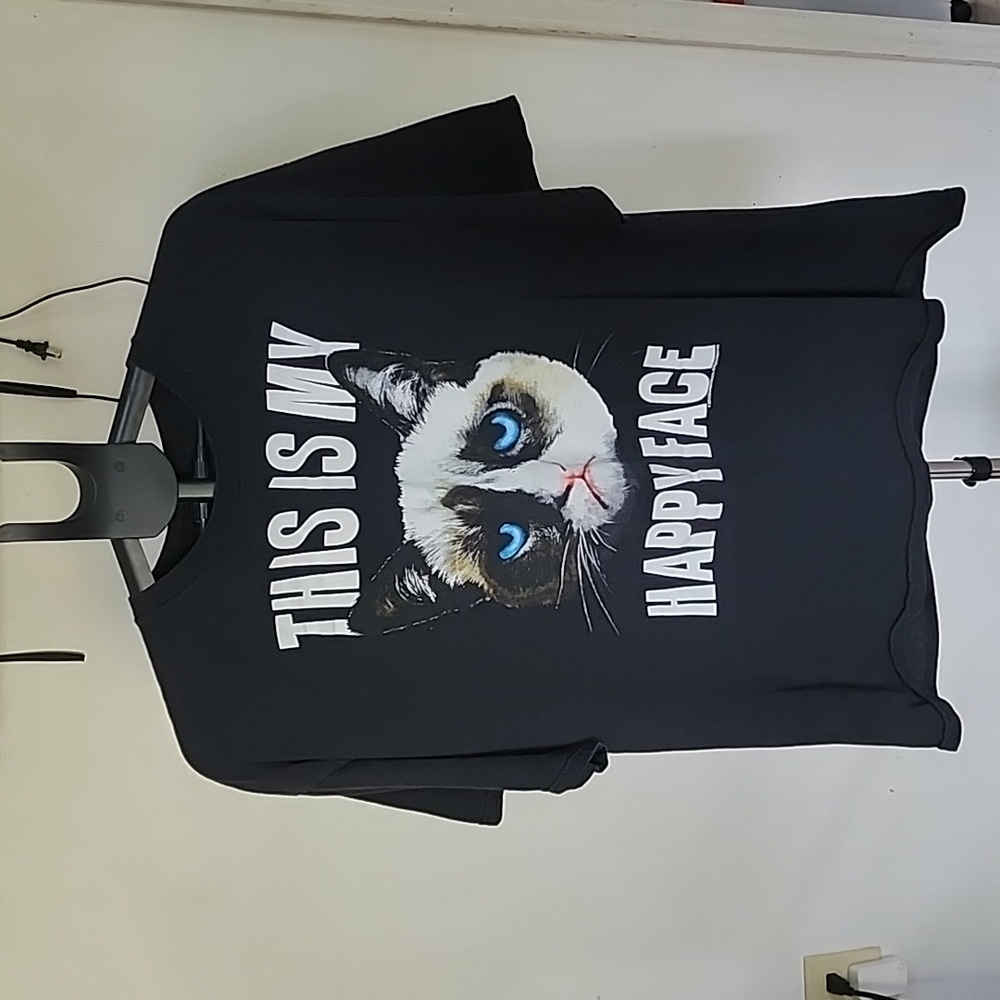 Big & Tall Men's Grumpy Cat T-shirt,  Color Black, Size XXL